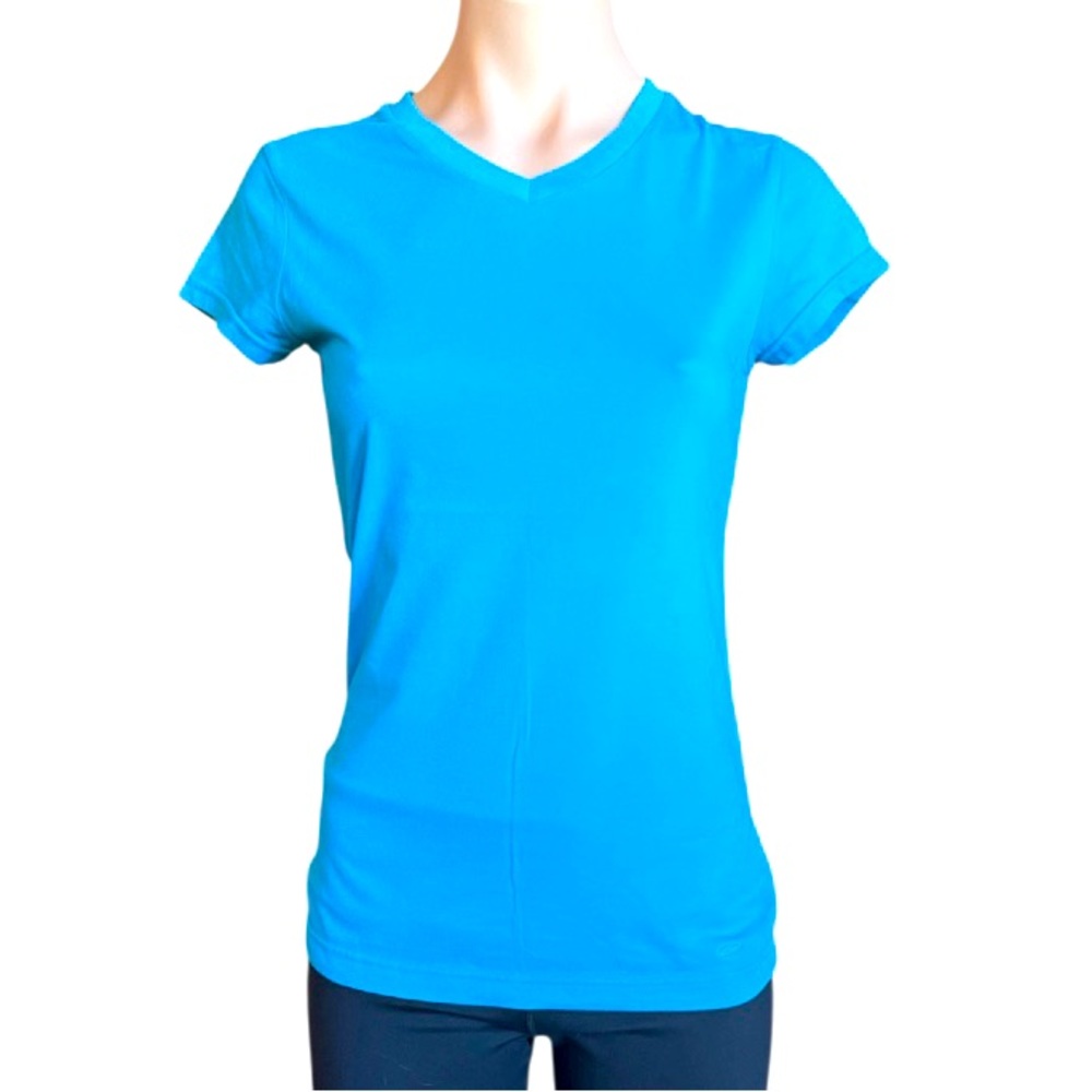 C9 by Champion Turquoise Blue Fitted Cap Sleeve T-Shirt XS GUC